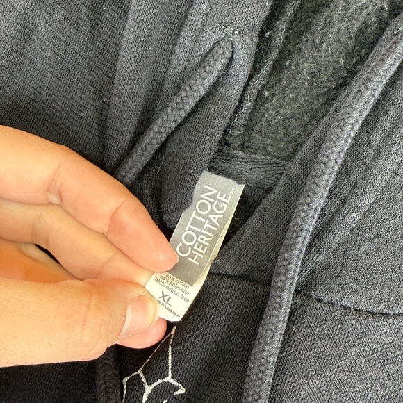 Cotton Heritage Marilyn Manson Long Sleeve Black Graphic Hoodie Mens XL - Picture 9 of 11